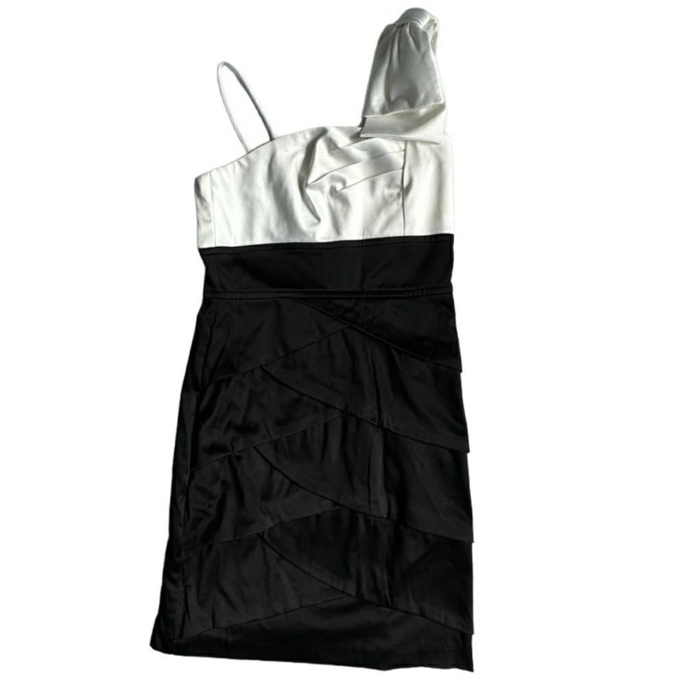 Teeze Me Black White Formal Dress Bow SZ 3 JR